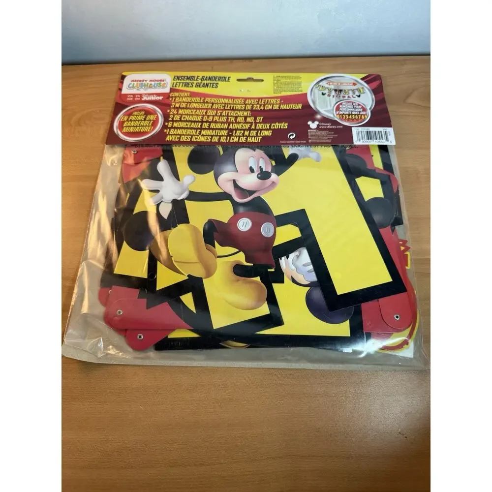Disney Junior Mickey JUMBO Letter Banner Kit - BONUS Mini Banner - NEW SEALED